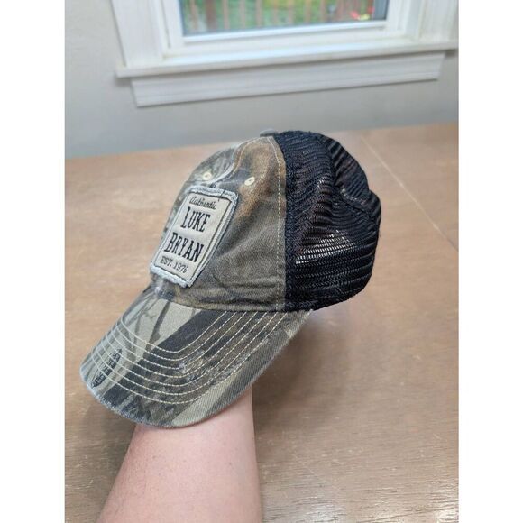 Luke Brian Hat camo Mesh trucker baseball cap‎ Adjustable - Picture 3 of 6